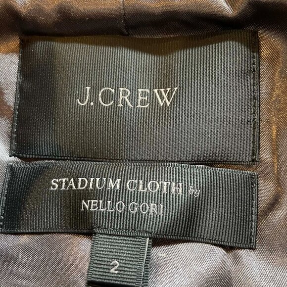 J. Crew Cocoon Coat in Italian Stadium Cloth Wool Black B2780 Size 2 - Picture 3 of 7